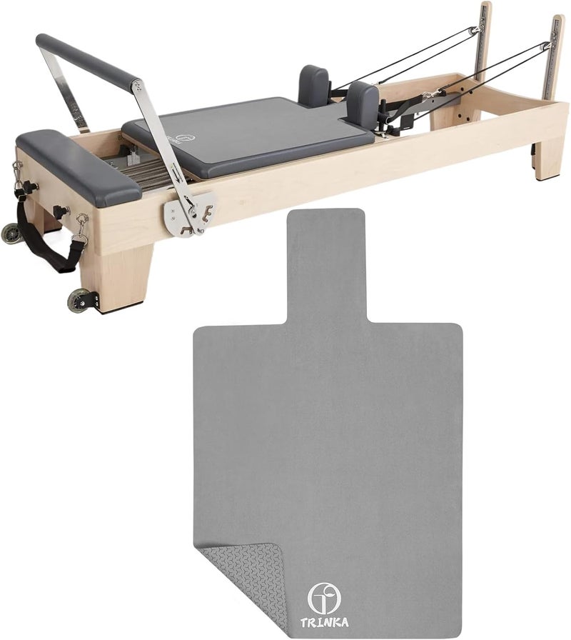 TRINKA Non-Slip Pilates Reformer Mat, 2mm Thick Pilates Reformer Machine Cover Mat, 39" x 24" Foldable Washable Absorb Sweat Accessory for Home, Studio, Gym Fitness - Image 1